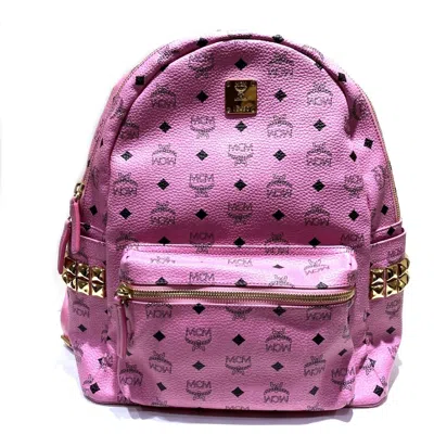 Pre-owned Mcm Pink Leather Backpack ()