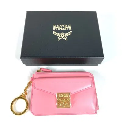 Pre-owned Mcm Pink Leather Coin Purse/coin Case ()