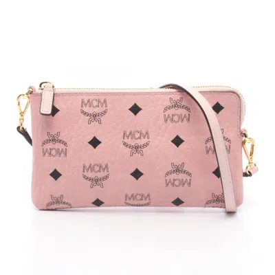 Pre-owned Mcm Pink Leather Handbag Pouch Shoulder Bag ()