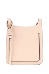 Mcm Pastel Pink Leather Mini Himmel Hobo Crossbody Bag In Neutral