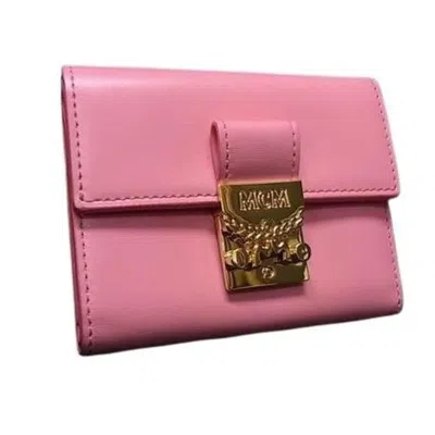 Pre-owned Mcm Pink Leather Wallet (tri-fold) ()