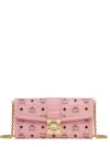 Mcm Pink Polyurethane Crossbody Bag In Pink