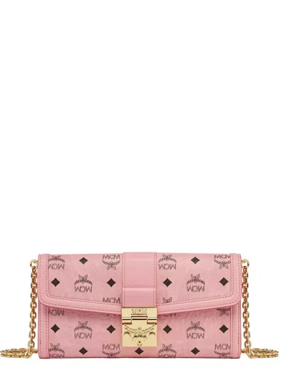 Mcm Pink Polyurethane Crossbody Bag In Pattern