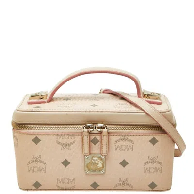 Pre-owned Mcm Pink Pvc Handbag Shoulder Bag Vanity Bag ()