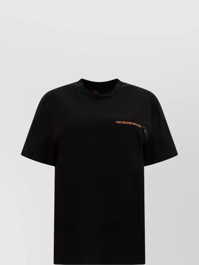 Mcm Pocket Crew Neck Short Sleeve Tops In Black