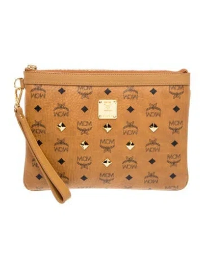 Pre-owned Mcm Portfolio In Brown