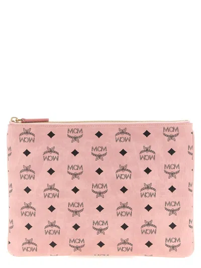 Mcm 'pouch' Medium Shoulder Bag In Pink