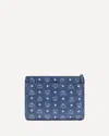 Mcm Pouch With Visetos Print In Blue