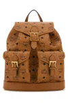 Mcm Printed Canvas Backpack