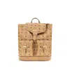 Mcm Printed Canvas Backpack