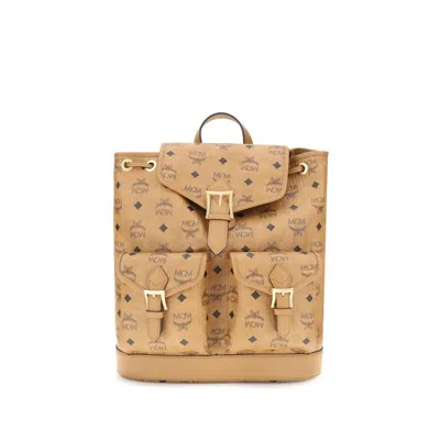 Mcm Printed Canvas Backpack