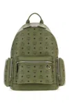 Mcm Printed Canvas Backpack In Brown