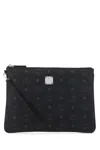 Mcm Printed Canvas Clutch In Bk