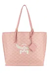Mcm Printed Canvas Himmel Shopping Bag