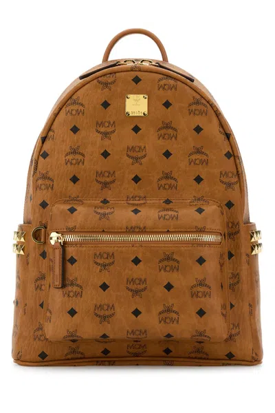 Mcm Printed Canvas Medium Stark Backpack