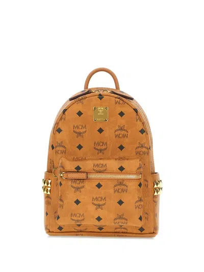 Mcm Printed Canvas Mini Stark Backpack