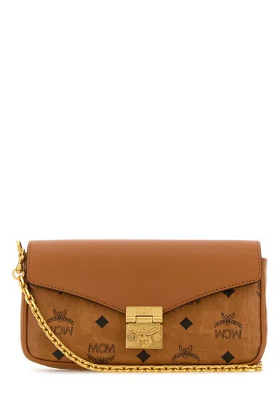 Mcm Printed Canvas Mini Tracy Crossbody Bag In Brown