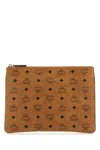 Mcm Printed Canvas Pouch In Co