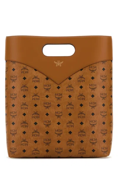 MCM PRINTED CANVAS SHOPPING BAG