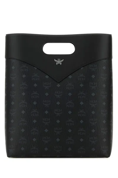 MCM PRINTED CANVAS SHOPPING BAG