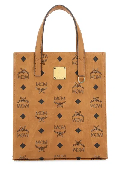 MCM PRINTED CANVAS SHOPPING BAG