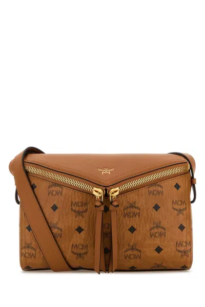Mcm Printed Canvas Small Diamant 3 D Crossbody Bag In Brown