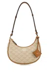 Mcm Small Ascending Moon Shoulder Bag In Ss24oatmeal