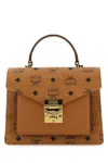 MCM PRINTED CANVAS SMALL SATCHEL HANDBAG