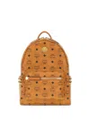 Mcm Printed Canvas Small Stark Backpack