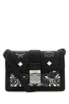 Mcm Small Tracy Bandana Monogram Shoulder Bag In Black