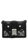 Mcm Small Tracy Bandana Monogram Shoulder Bag In Black