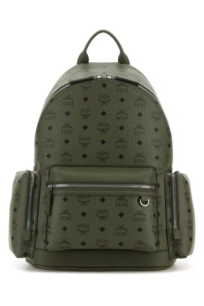Mcm Printed Canvas Stark Backpack