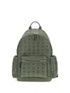 Mcm Medium Stark Visetos Monogram Backpack In Green
