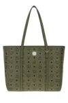 Mcm Printed Canvas Toni Shopping Bag In White