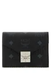 Mcm Embossed Canvas Wallet Metal Hardware