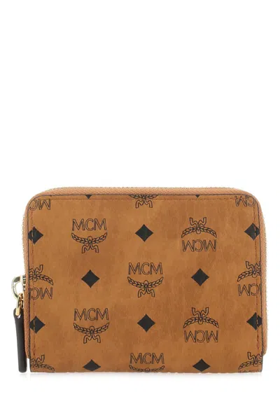 Mcm Printed Canvas Wallet