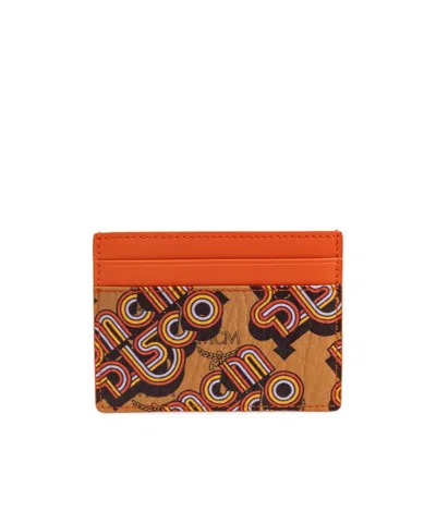 Mcm Printed Card Holder In Multi-color