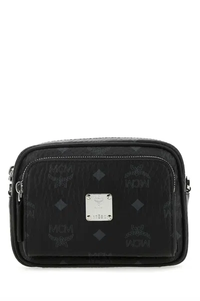 Mcm Printed Fabric Small Klassik Crossbody Bag In Bk