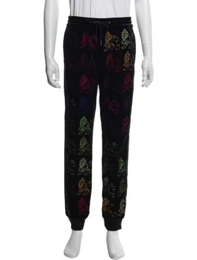 Pre-owned Mcm Printed Joggers In Black
