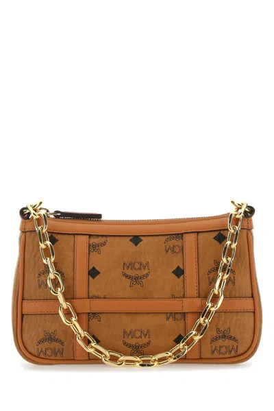 Mcm Printed Leather Mini Aren Handbag In Multicolor