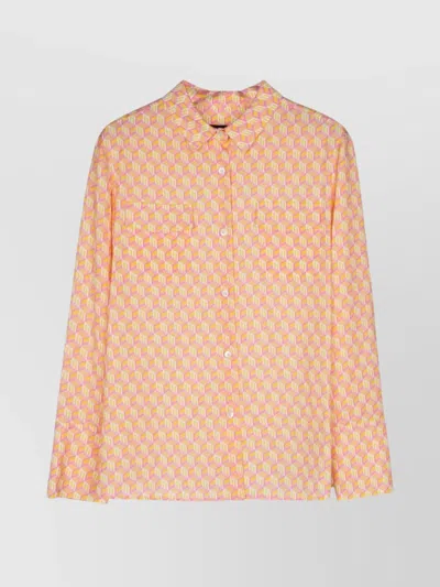 Mcm Printed Long Sleeve Shirts In Pink