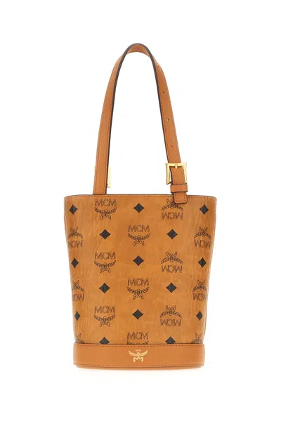 Mcm Printed Synthetic Leather Handbag
