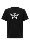 Mcm Laurel Logo Print T-shirt In Organic Cotton In Black