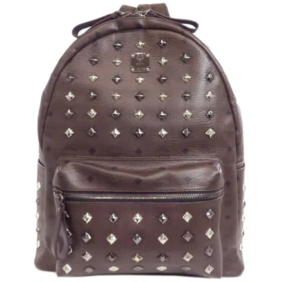 Pre-owned Mcm Pvc Backpack () In Brown