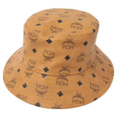 Pre-owned Mcm Pvc Bucket Hat () In Brown