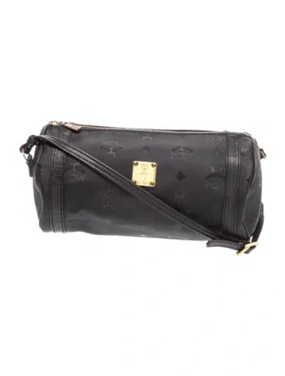 Pre-owned Mcm Pvc Crossbody Bag In Black