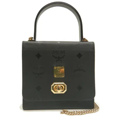 Pre-owned Mcm Pvc Handbag () In Black