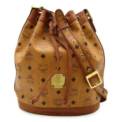 Pre-owned Mcm Pvc Leather Shoulder Bag () In Brown