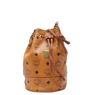 Pre-owned Mcm Pvc Leather Shoulder Bag () In Brown