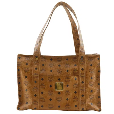 Pre-owned Mcm Pvc Tote Bag () In Brown